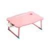 SOGA Pink Adjustable Folding Bed Table