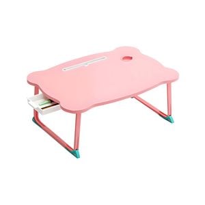 SOGA Pink Adjustable Folding Bed Table