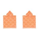2PK Bambury HiLo Kids Poncho Bloom Cotton 60x60cm - Peach