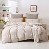 Dreamaker Tufted Washed Vintage Cotton Quilt Cover Set Salma Queen Bed