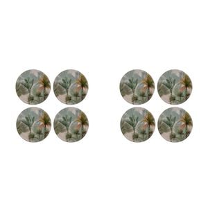 2x 4pc Ladelle Panama Metal Round Drink Coaster Reusable Dining Table Protector