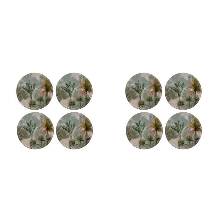 2x 4pc Ladelle Panama Metal Round Drink Coaster Reusable Dining Table Protector