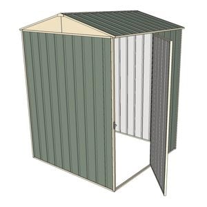 Build-a-Shed 1.5 x 1.5 x 2.3m Gable Shed with Single Hinged Side Door - Green