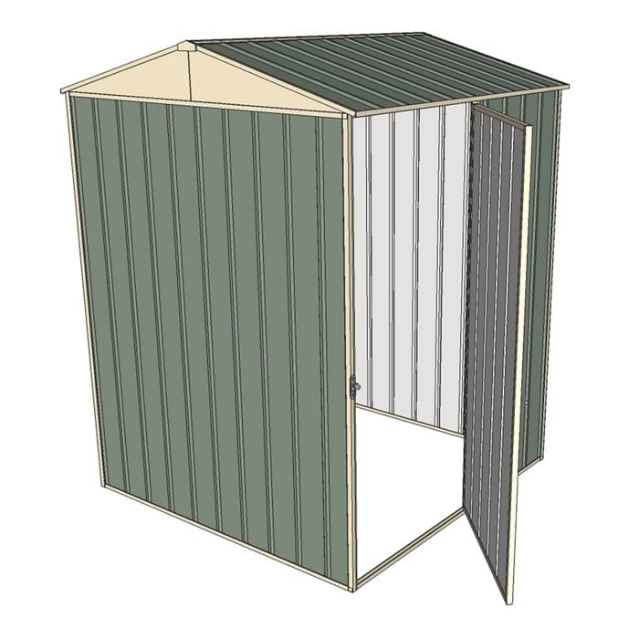 Build-a-Shed 1.5 x 1.5 x 2.3m Gable Shed with Single Hinged Side Door - Green