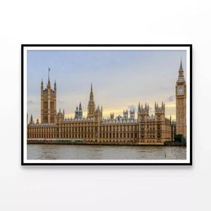 Big Ben with Sky In UK  Print 100% Australian Made 90x60cm  (Poster)