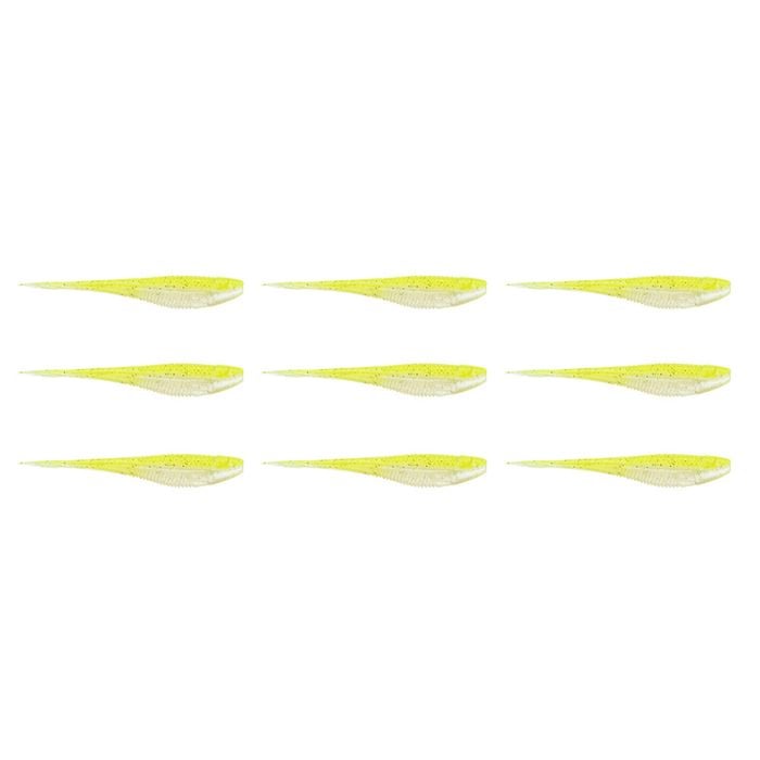 3x 3PK 7In Rapala Crush City The Jerk Soft Plastic Minnow Lures - Neon Pearl