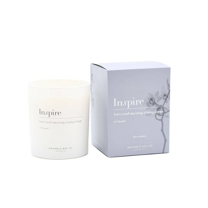 Bramble Bay Inspire Candle Lime Coconut and Vanilla Scented Inspirational