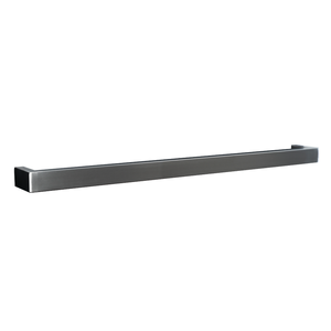 Hotwire 800mm Brushed Nickel Single Horizontal Square Heated Towel Rail