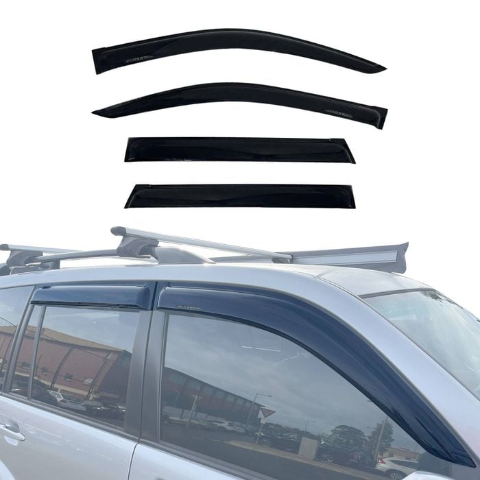 AUSGO Luxury Weather Shields for Toyota Landcruiser Prado 120 Series 2003-2009 Weathershields Window Visors Wind Deflectors