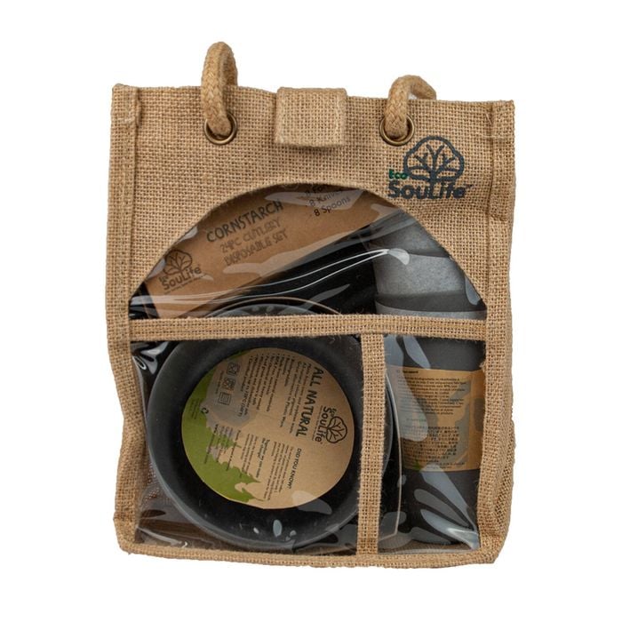 37pc Eco Soulife All Natural Outdoors Camping Picnic Set Charcoal