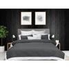 Bas Phillips New York Quilt Cover Set Cotton King Charcoal/white