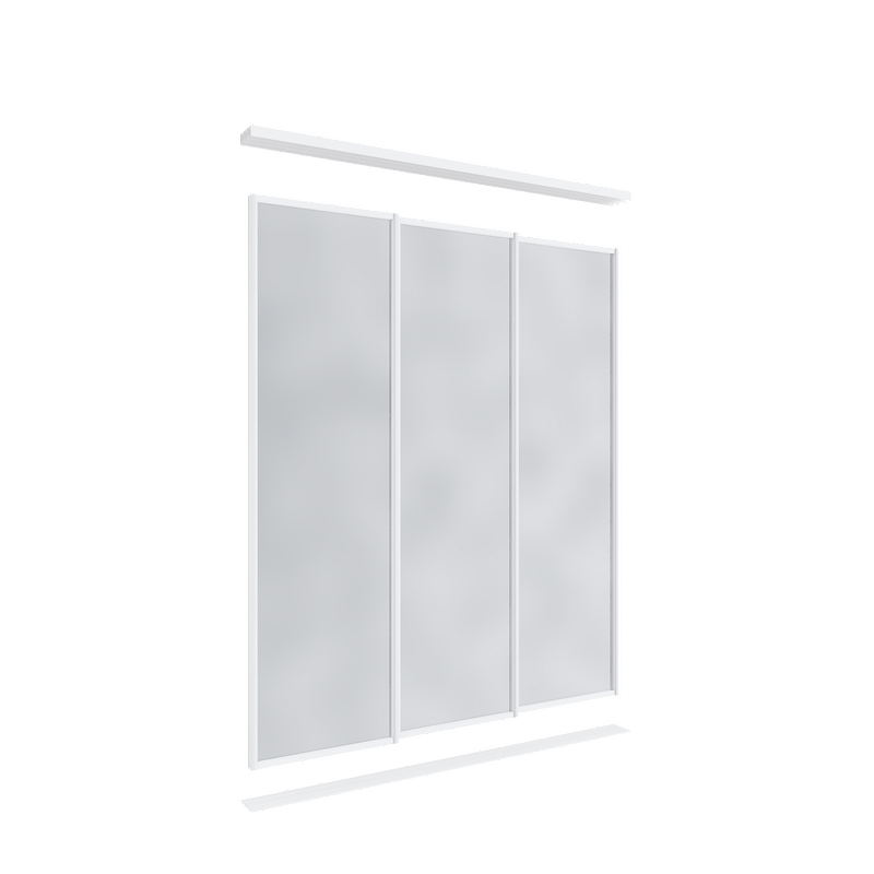 2100 x 1800mm 3 Mirror Wardrobe Door Custom Made Package