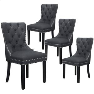 ALFORDSON Dining Chairs Grey x4