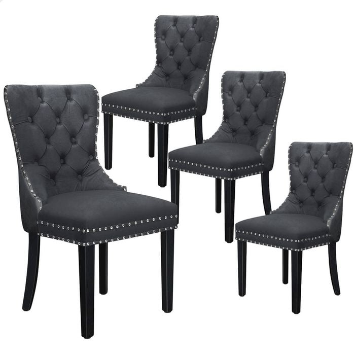 ALFORDSON Dining Chairs Grey x4
