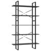 vidaXL 5-Tier Book Cabinet Grey Engineered Wood Storage Rack Bookcase Stand