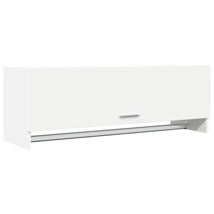 vidaXL Wardrobe White Engineered Wood Bedroom Hanger Clothing Cabinet Closet