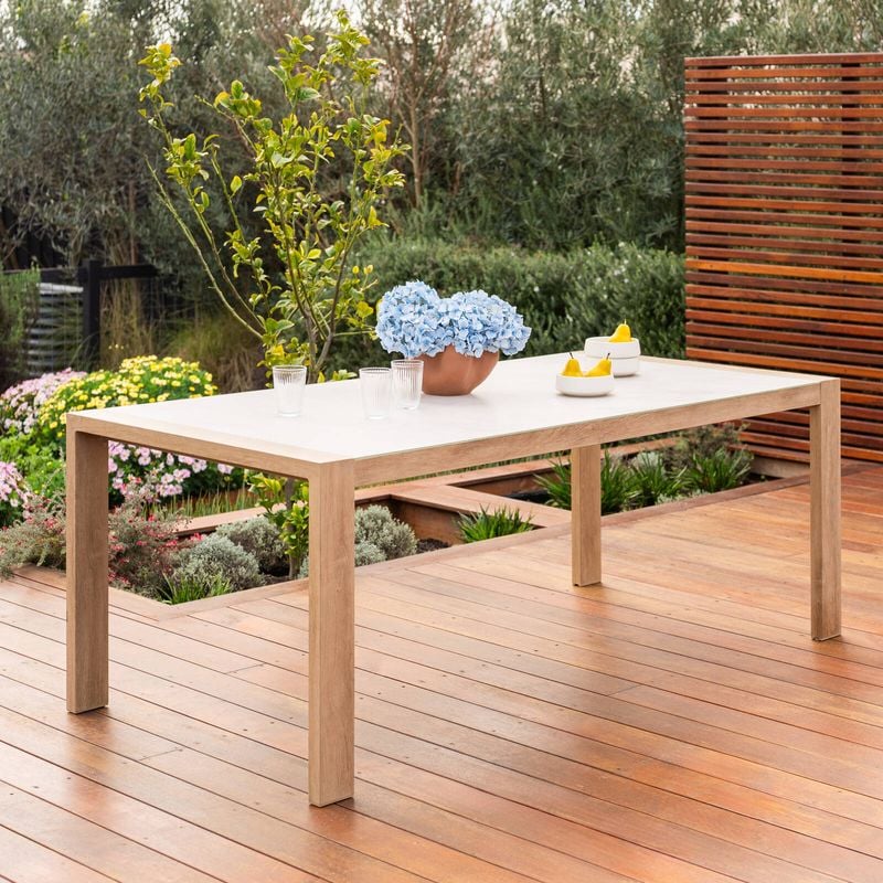 200x96cm Bentota Ribbon Aluminium Dining Table