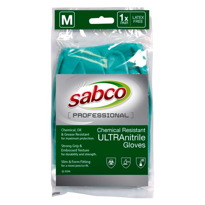 Sabco Medium Professional Ultra Nitrile Chemical Resistant Gloves - 1 Pair