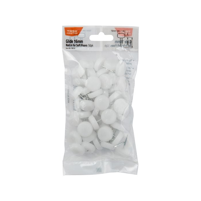 Taskmaster 16mm Nail In Slide Glide - 50 Pack