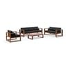 Outdoor Santorini 3+2+1 With Coffee Table In Teak Timber Look Finish