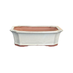 Northcote Pottery 20 x 14 x 7cm White Rectangle Yama Bonsai Pot 