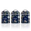 Laura Ashley Elveden Canister Set Of 3 Navy Blue