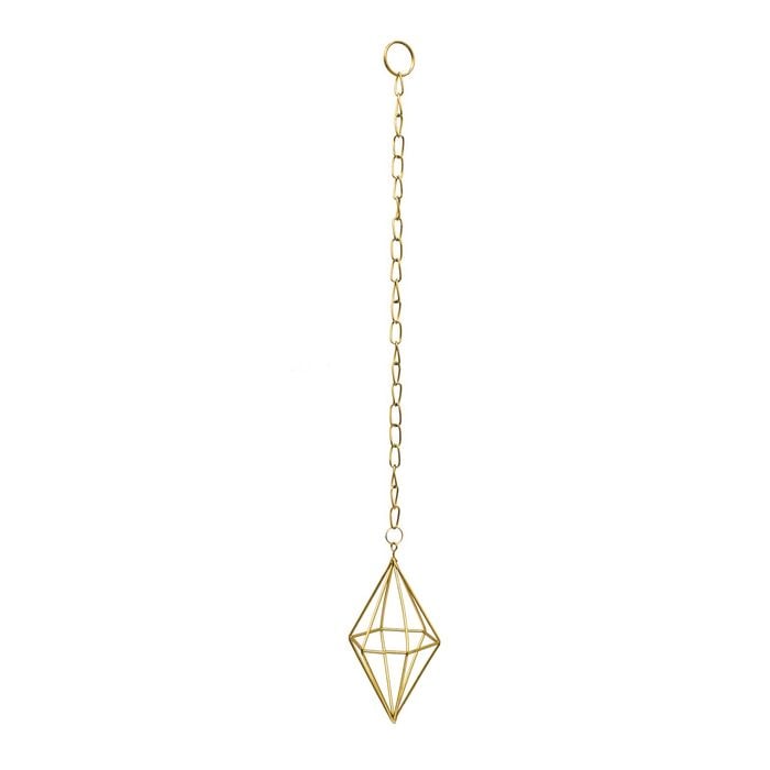 Jack 6.5 x 12cm Gold Diamond Hanging Planter