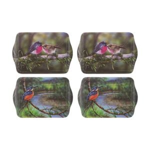 2x 2pc Ashdene Aus Small Birds Scatter Tray Set Serveware Kingfish/robin