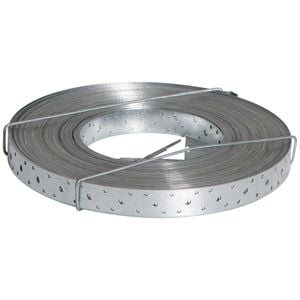 Abey 25mm x 0.7mm x 15m Stainless Steel Punched Strapping