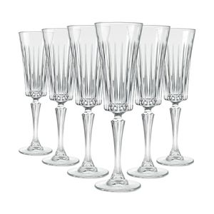 RCR Timeless Crystal Glass Champagne Flutes - 210ml - Pack of 6