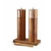 Wooden Salt and Pepper Grinder Set with Tray and Spoon - Kitchen Hand Grinder