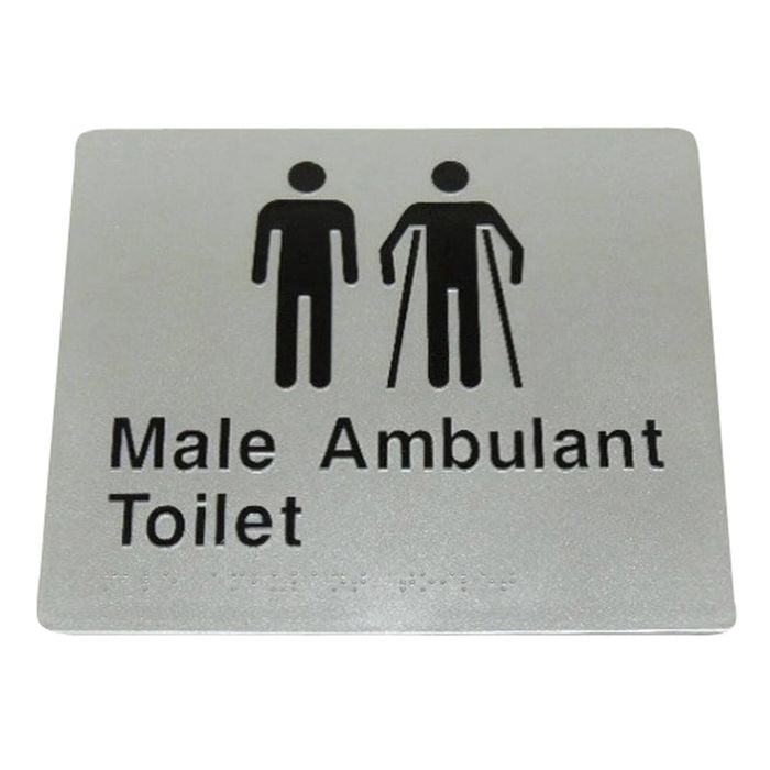 Bradley Male Ambulant Toilet Braille Sign