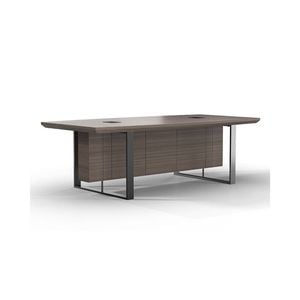 Modern Furniture INIGO Boardroom Meeting Table 240cm - Hazelnut & Black