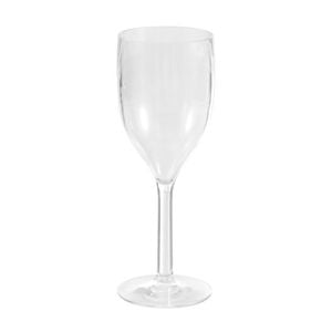 Lemon & Lime 390ml Plastic Stemmed Wine Cup - Clear