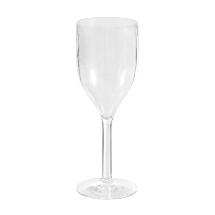 Lemon & Lime 390ml Plastic Stemmed Wine Cup - Clear