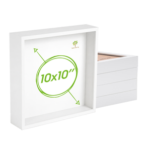 Nicola Spring 5 Piece Box Photo Frame Set - 10 X 10 Square Acrylic Frame