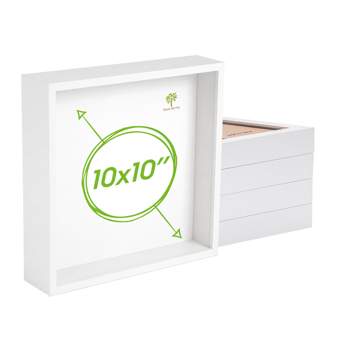 Nicola Spring 5 Piece Box Photo Frame Set - 10 X 10 Square Acrylic Frame