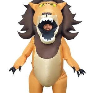 Giant Adults Inflatable Big Mouth Lion Costume - One Size