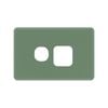 Deta Jade Green S-Line Single Power Point Cover Plate