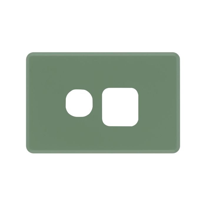 Deta Jade Green S-Line Single Power Point Cover Plate