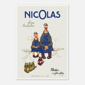 Galrie Nicolas Fine Bottles Vintage French Art Poster by Jules Isnard Dransy (1930) Home, Poster Only, A4 21 x 30cm (8 x 12inch)