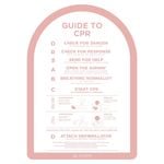 Stylish Pool CPR Sign Pink & White Halo
