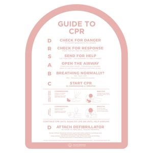 Stylish Pool CPR Sign Pink & White Halo