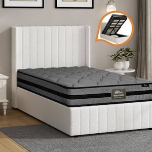 Oikiture Bed Frame King Single Gas Lift Storage Mattress Set BILY