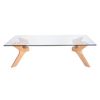 SK Designer Living | Murf Collection | Rectangular Glass Coffee Table - Natural