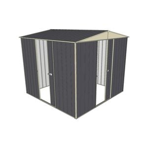 Build-a-Shed 2.3 x 2.3 x 2.3m Front Gable Two Single Sliding Door Shed - Grey