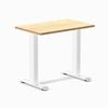 Desky Fixed Height Mini Bamboo Desk 800x500mm White Frame