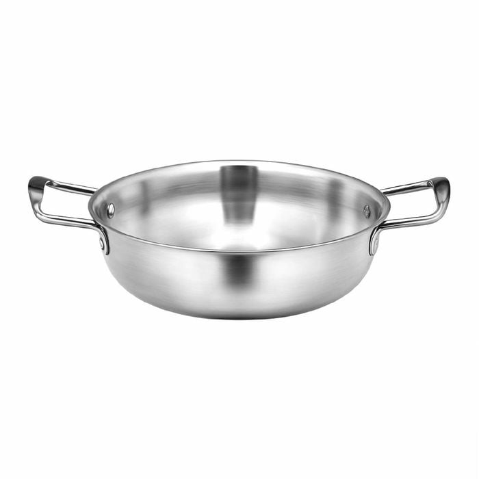 SOGA 24cm Silver Seafood Dry Pot – Premium Stockpot