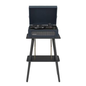 Crosley Voyager Bluetooth Portable Turntable - Entertainment Stand Bundle - Navy