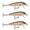 3x Rapala 3cm Countdown Sinking Hardbody Balsa Fishing Lures - Rainbow Trout